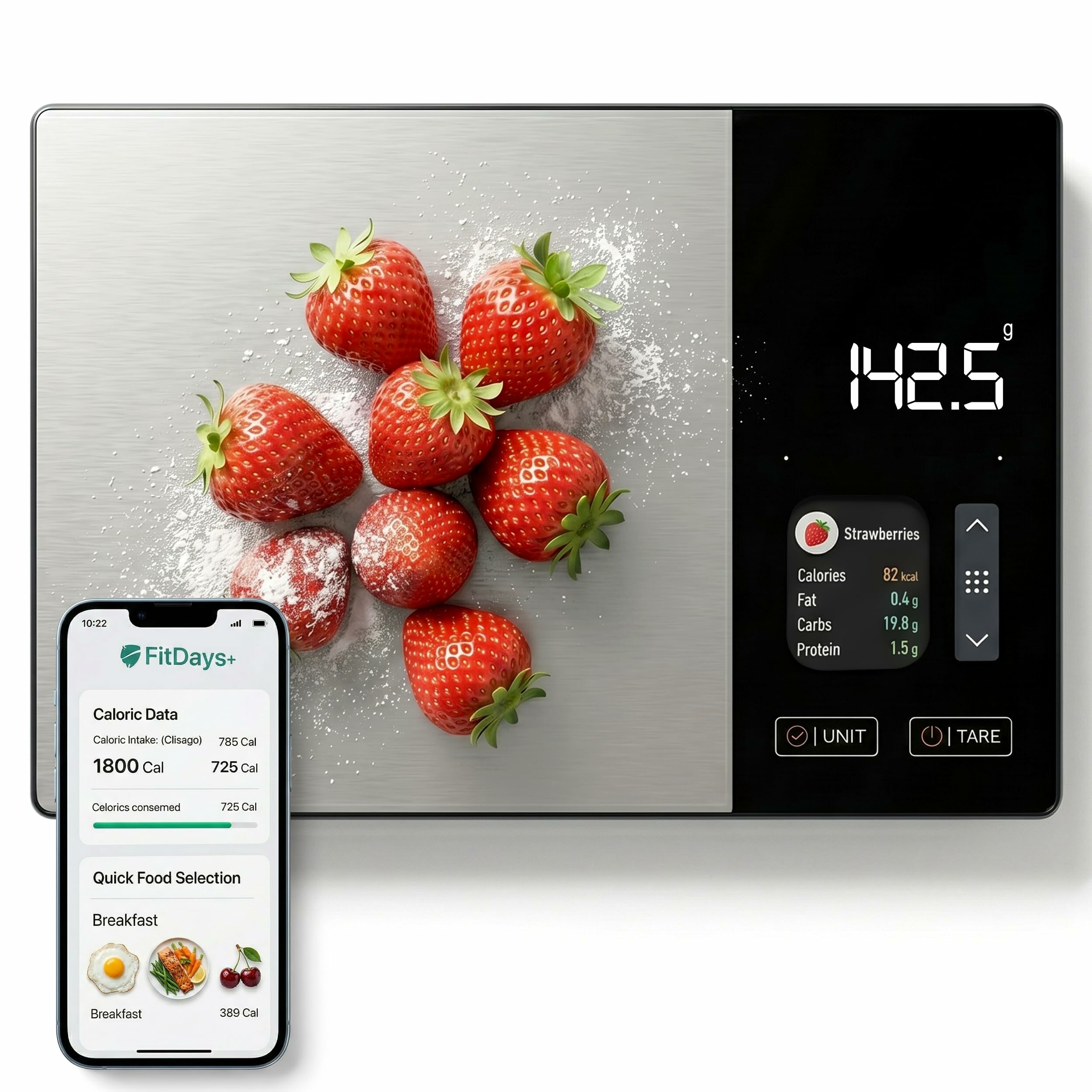 Balance Cuisine Alimentaire Calcul Calories Protéines Glucides Lipide | Balance de Cuisine Nutritionnelle Précision 1g | Écra
