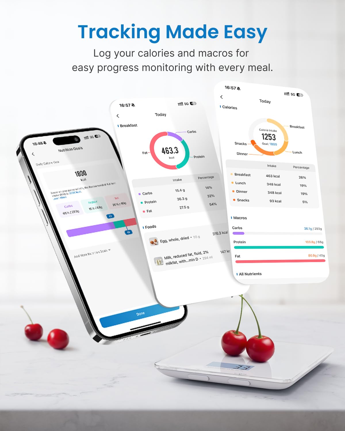 RENPHO Balance de Cuisine Numérique, Cuisson, Café, App 192x167mm 3