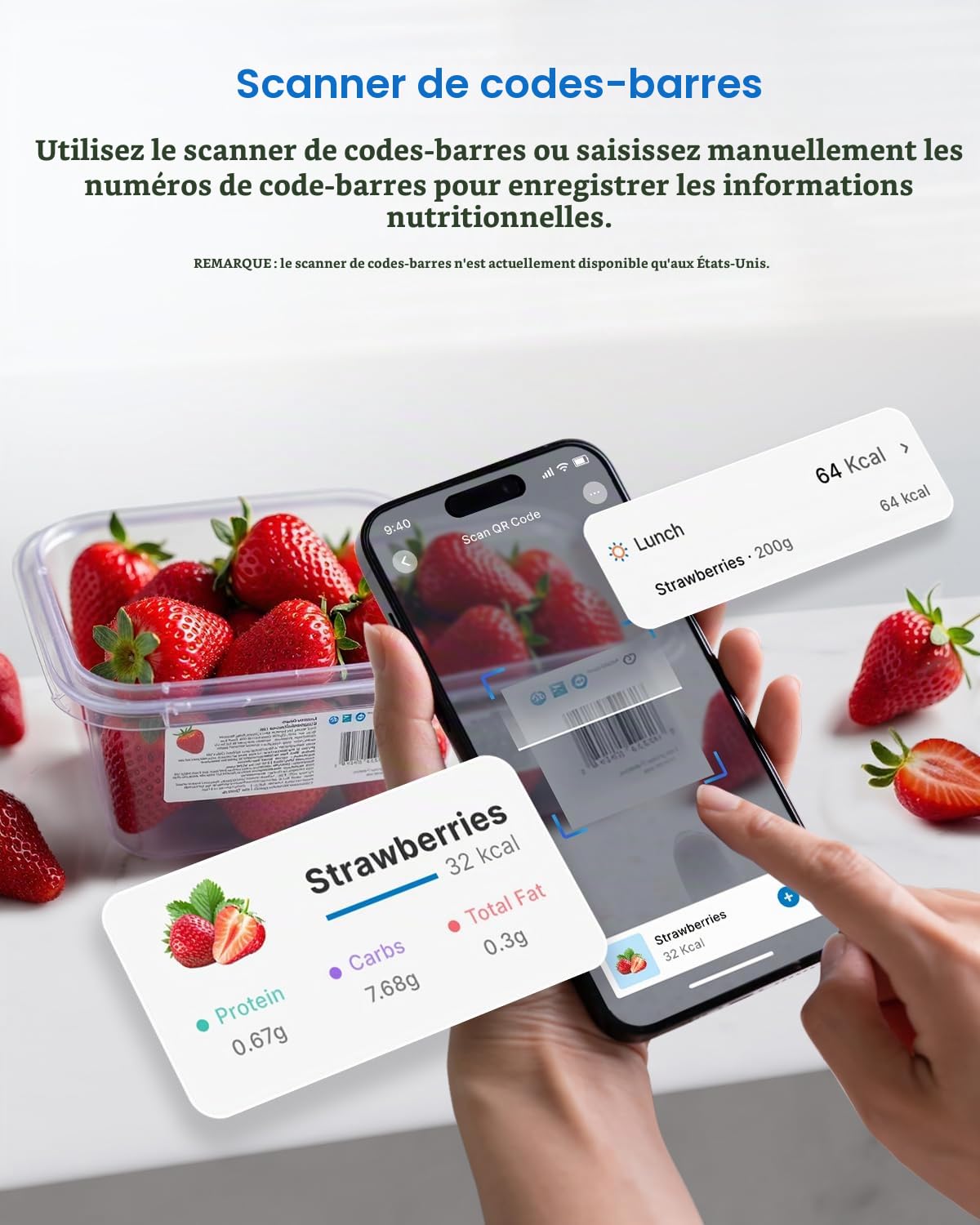 RENPHO Balance de Cuisine Numérique, Cuisson, Café, App 192x167mm 4