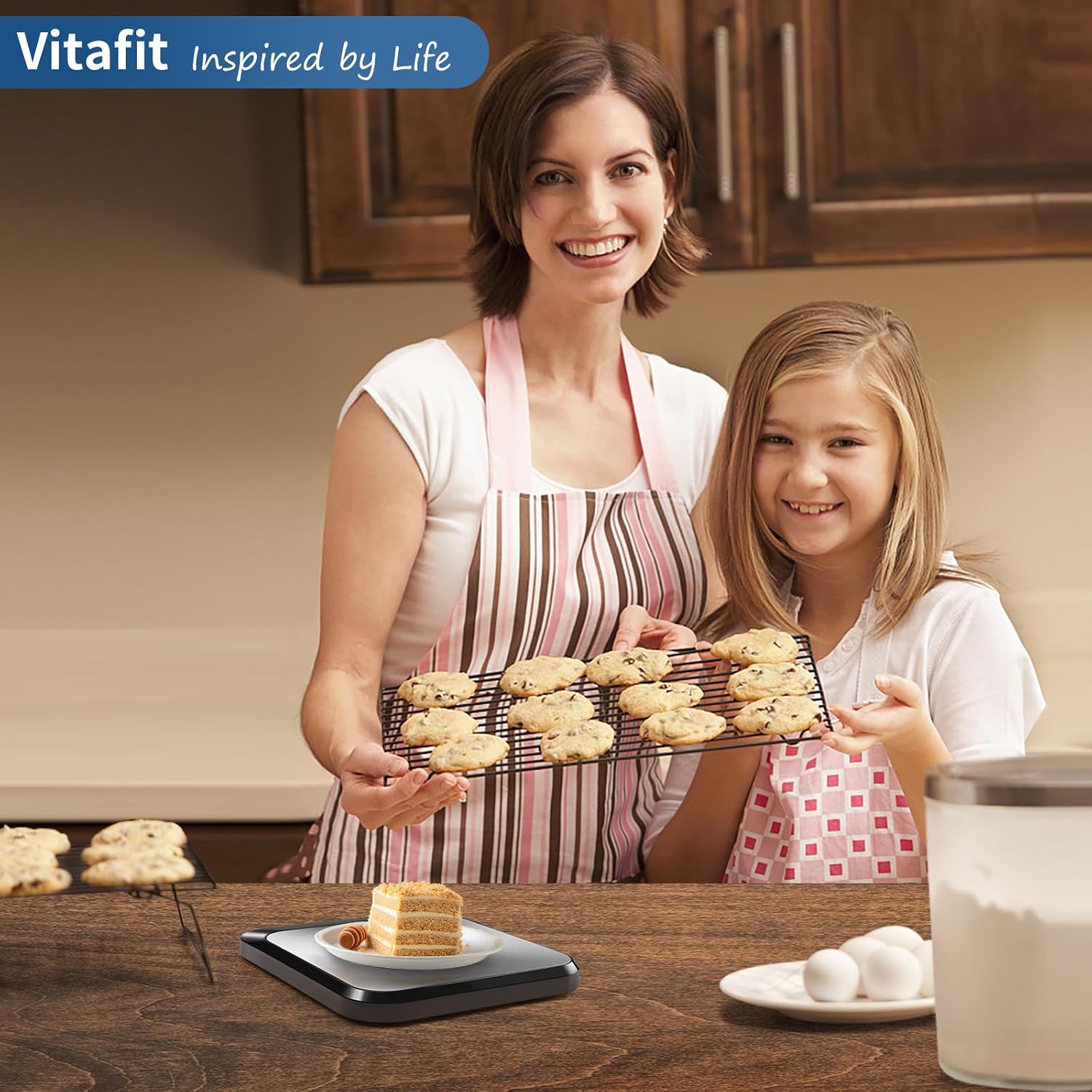 Vitafit 10kg Balance de cuisine numérique, Professionnelle de Pesage Depuis 2001, 6 Unités et Fonction Tare Acier Inoxydabl 6