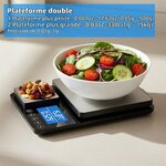 Diyife Balance Cuisine Haute Double Plateforme [500G/0.01G & 15Kg/1G] 2