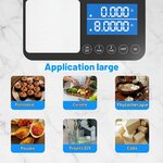 Diyife Balance Cuisine Haute Double Plateforme [500G/0.01G & 15Kg/1G] 8