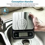 Balance de cuisine BOMATA étanche IPX6, 0,1g de Haute Précision 0,1g 5kg Noir 3