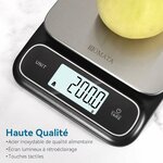 Balance de cuisine BOMATA étanche IPX6, 0,1g de Haute Précision 0,1g 5kg Noir 5