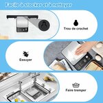 Diyife Balances de Cuisine Entièrement Étanche, 10kg, IPX67 & Rechargeable Noir 8
