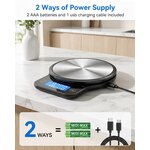 Balance de cuisine numérique, USB C, balance de cuisine électronique, 10 kg, haute précision, 0,5 g/0,02 oz, professionnell 3