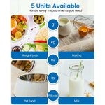 Balance de cuisine numérique, USB C, balance de cuisine électronique, 10 kg, haute précision, 0,5 g/0,02 oz, professionnell 4