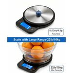 Balance de cuisine numérique, USB C, balance de cuisine électronique, 10 kg, haute précision, 0,5 g/0,02 oz, professionnell 6