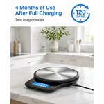 Balance de cuisine numérique, USB C, balance de cuisine électronique, 10 kg, haute précision, 0,5 g/0,02 oz, professionnell 7