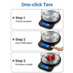 Balance de cuisine numérique, USB C, balance de cuisine électronique, 10 kg, haute précision, 0,5 g/0,02 oz, professionnell 8