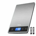 Balance de cuisine numérique 15 kg pour la préparation des repas, Pèse alimentaire électronique en Acier inoxydable avec préc