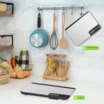 Balance de Cuisine Électronique 15kg, Précise à 1g, Écran LCD Argent Satiné 2