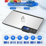 Balance de Cuisine Électronique 15kg, Précise à 1g, Écran LCD Argent Satiné 4