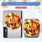 Balance de Cuisine Électronique 15kg, Précise à 1g, Écran LCD Argent Satiné 6