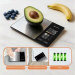 Balance de cuisine numérique avec calcul nutritionnel, écran couleur TFT 5