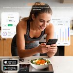 Balance de cuisine numérique avec calcul nutritionnel, écran couleur TFT 6