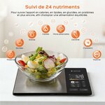 Balance de cuisine numérique avec calcul nutritionnel, écran couleur TFT 7