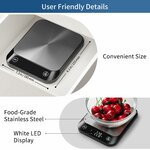 Vitafit 10kg Balance de cuisine numérique, Professionnelle de Pesage Depuis 2001, 6 Unités et Fonction Tare Acier Inoxydabl 5
