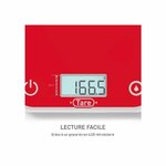 Tefal - Balance de cuisine électronique Optiss - 5kg - Rouge 2