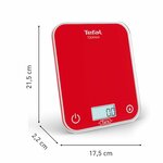 Tefal - Balance de cuisine électronique Optiss - 5kg - Rouge 3