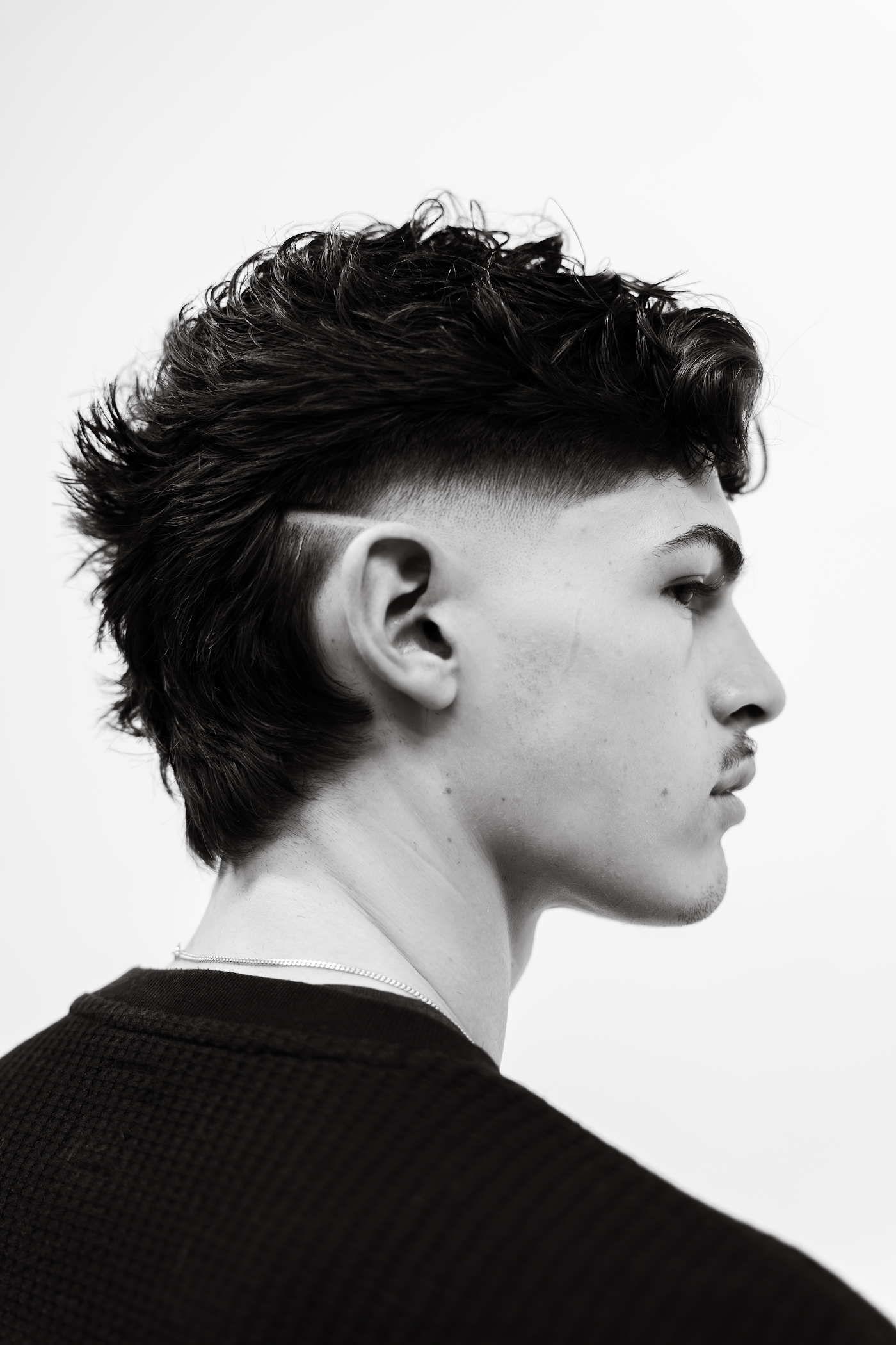 Coupe mulet texturée et dégradé réalisée chez ICONIQ Lyon
