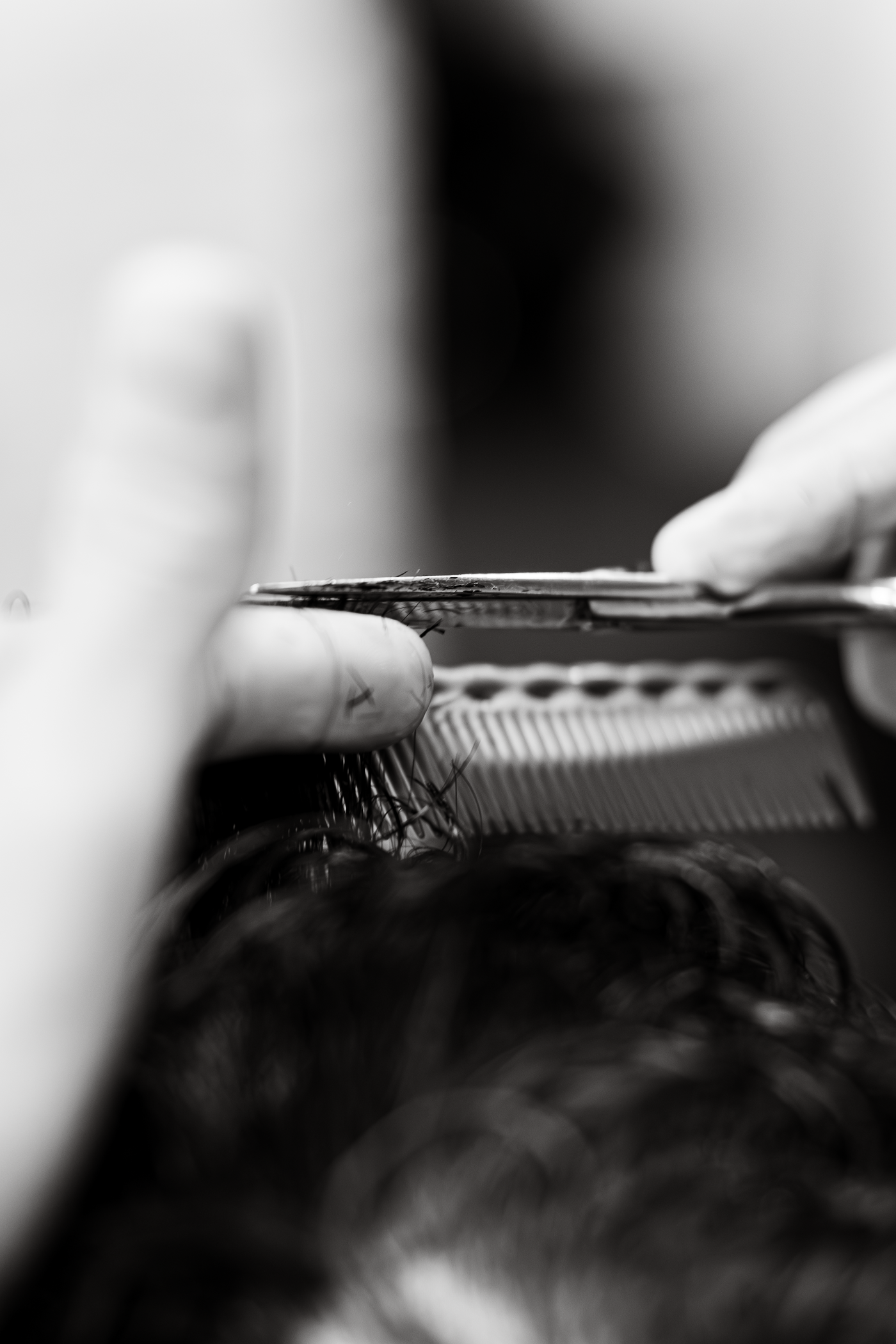 Coupe aux ciseaux, barbier Lyon 2e