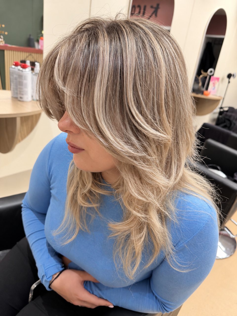 Balayage signature NouvL'R sur cheveux longs