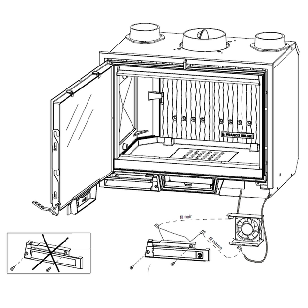 Kit de ventilation pour inserts FRANCO BELGE