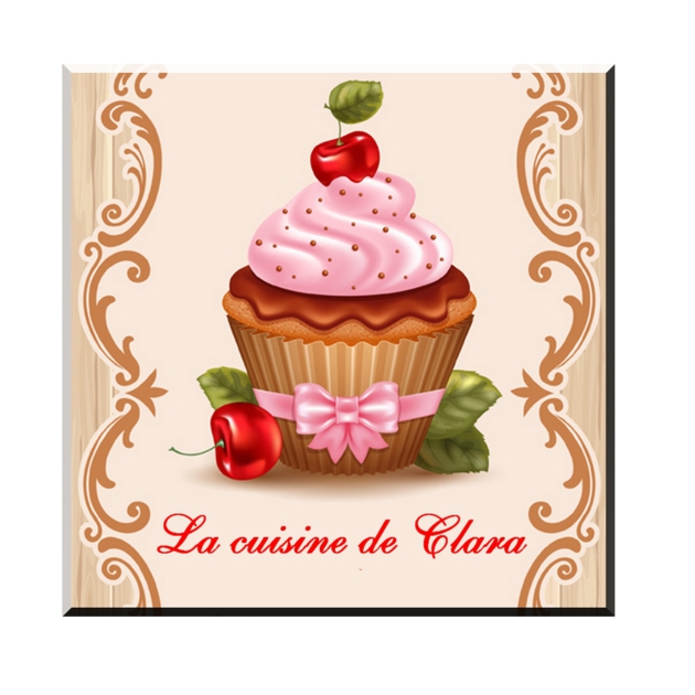 Plaque de porte Cupcake Cuisine personnalisée avec prénom ...