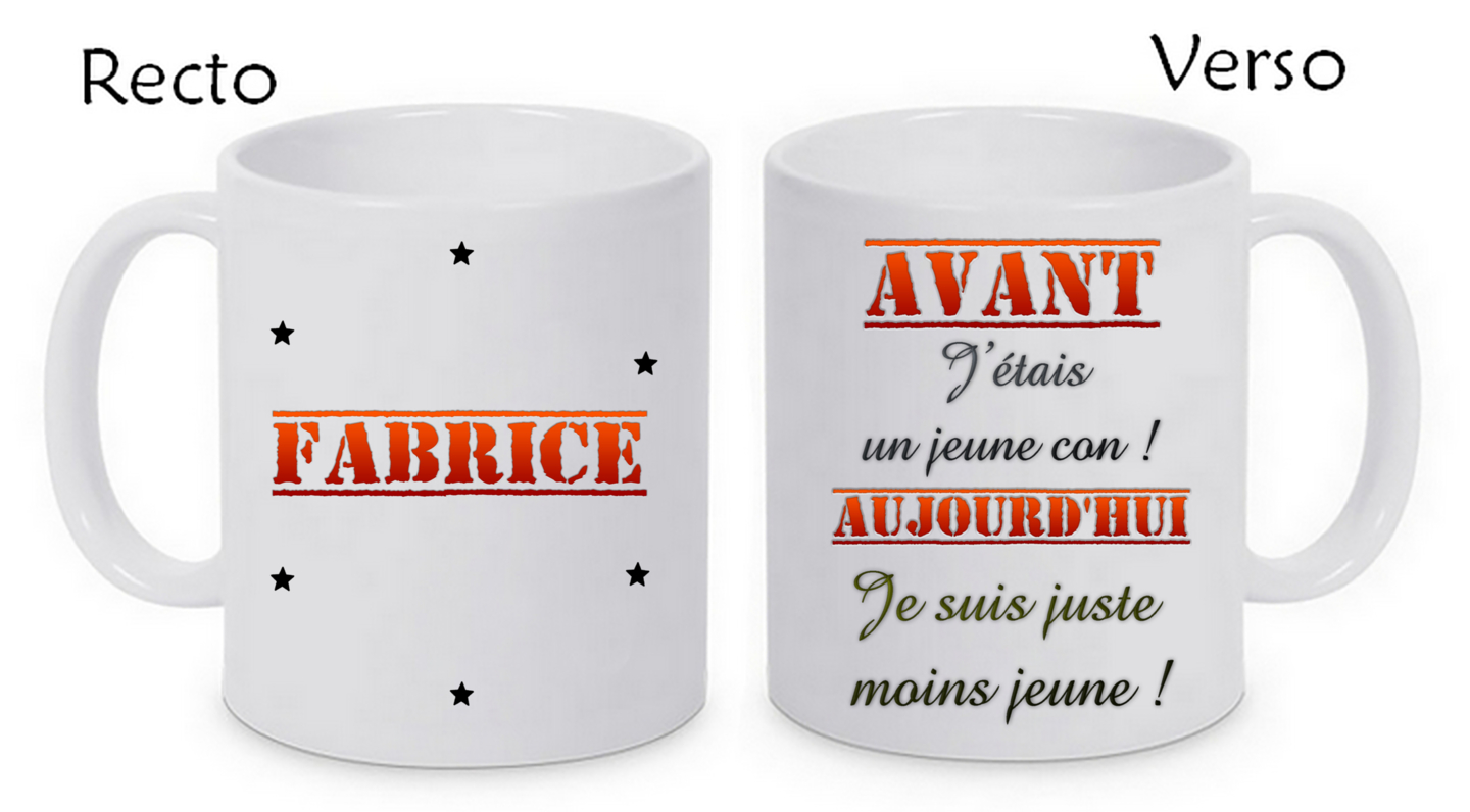 Mug Anniversaire Humour Jeune Con Personnalise Avec Le Prenom De Votre Choix Tasse Mug Mug Classique Mimi Cadeau