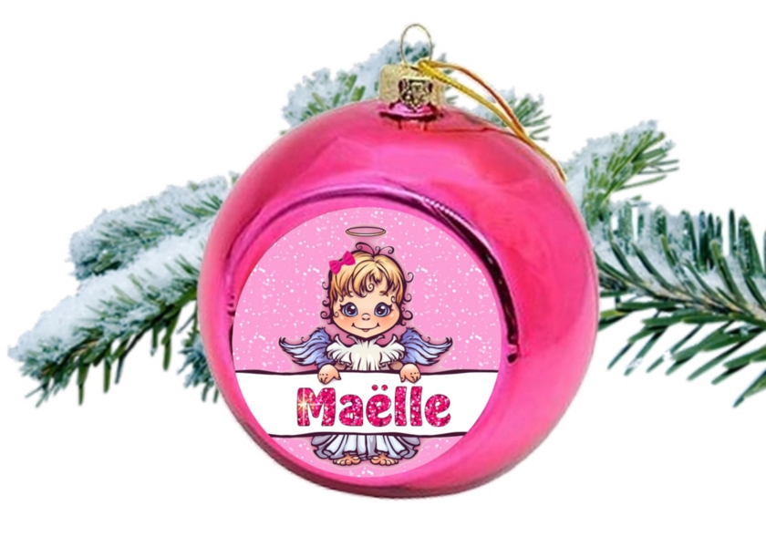 Boule De Noël Ange Personnalisée Avec Prénom