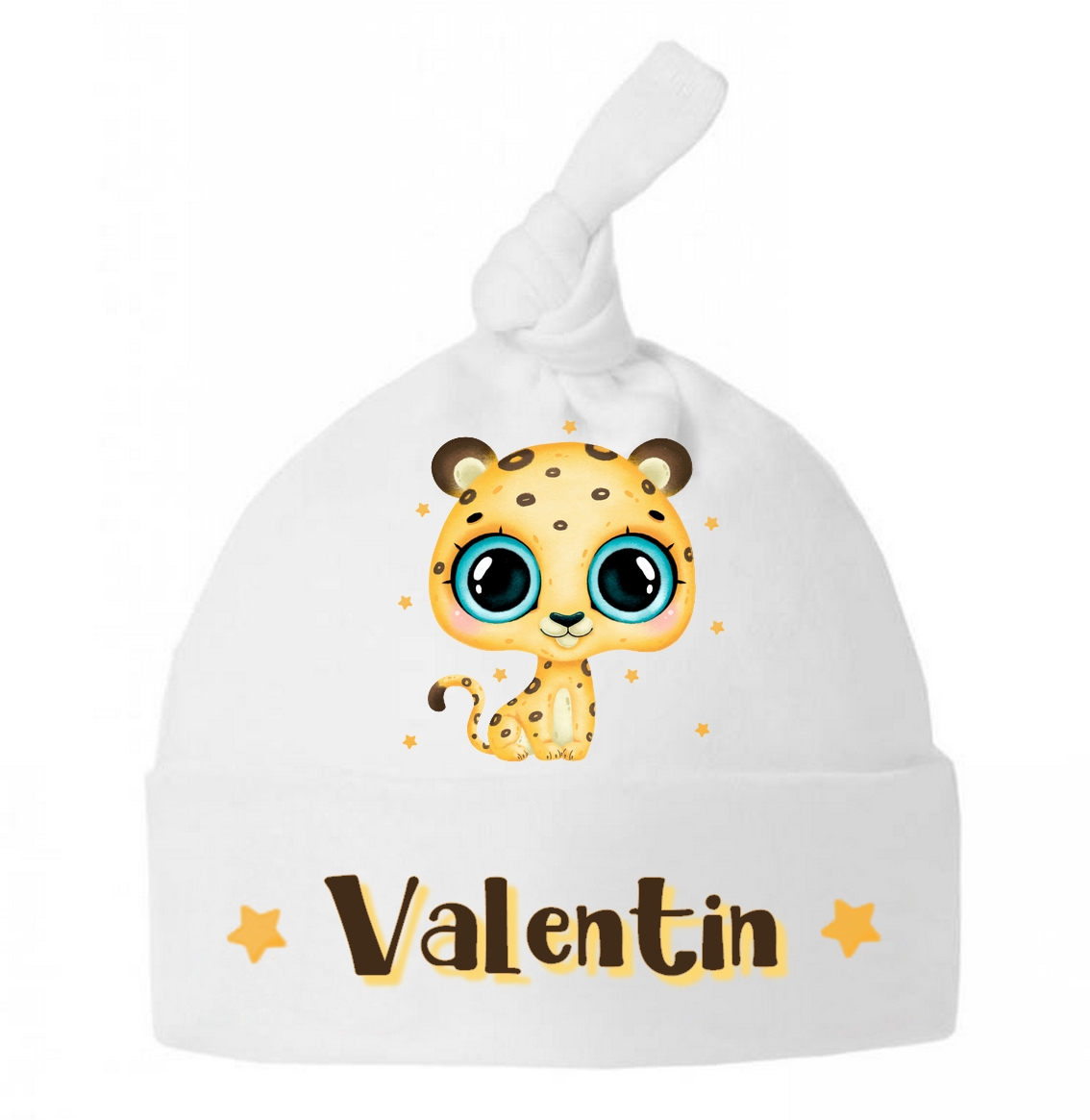 Bonnet Bebe Noeud Panthere Personnalise Avec Prenom Bebe Bonnet Noeud Mimi Cadeau