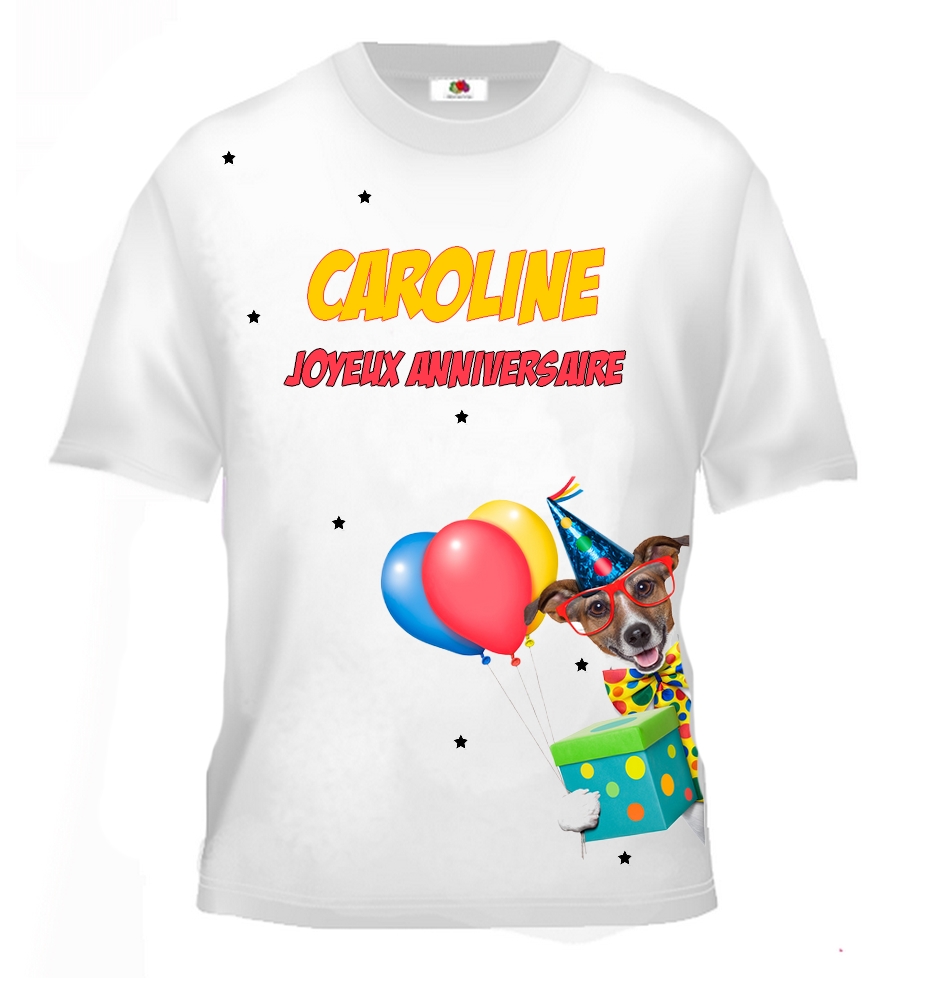 Tee Shirt Enfant Anniversaire Personnalise Avec Prenom Et Age