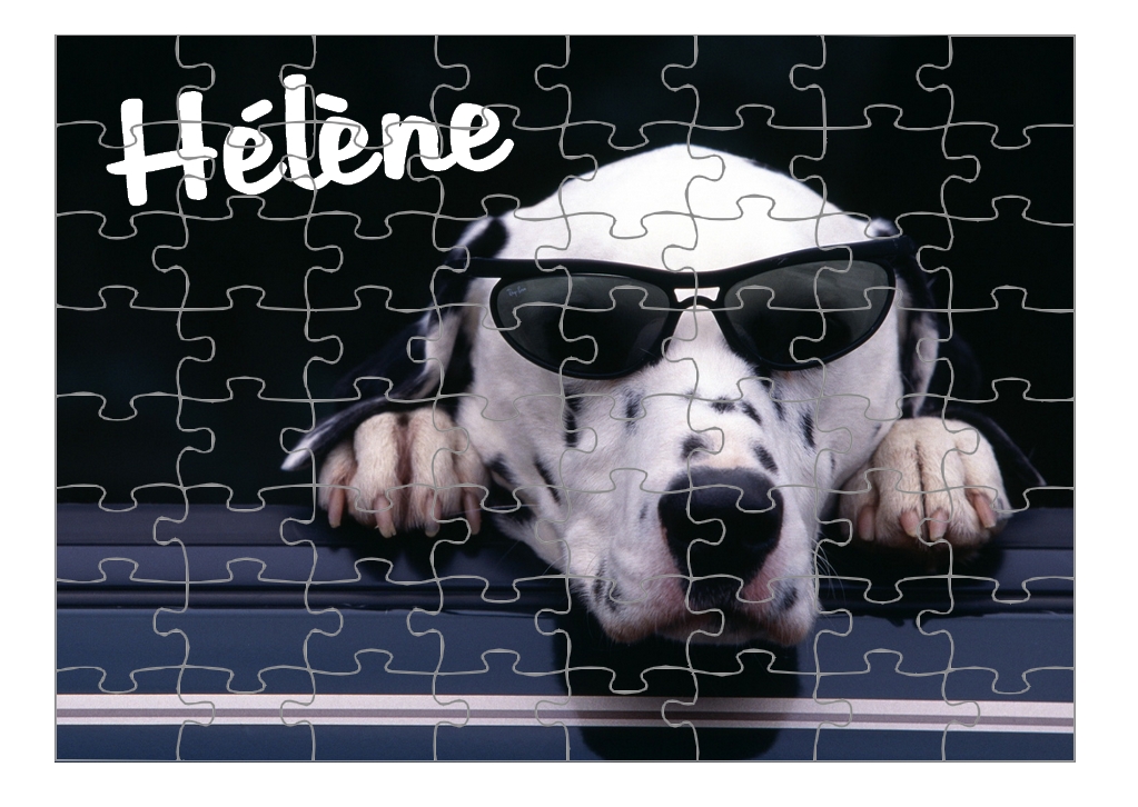 Puzzle Dalmatien personnalisé avec prénom Taille au choix