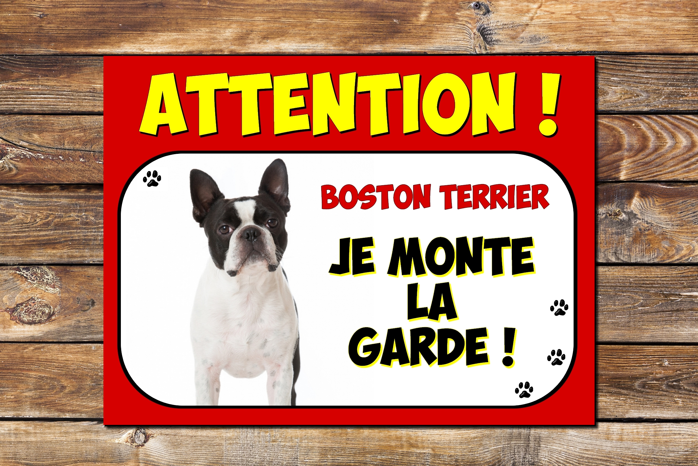 Je ne suis pas juste un chien personne que je suis un Boston Terrier momie MDF Plaque Murale/Signe 