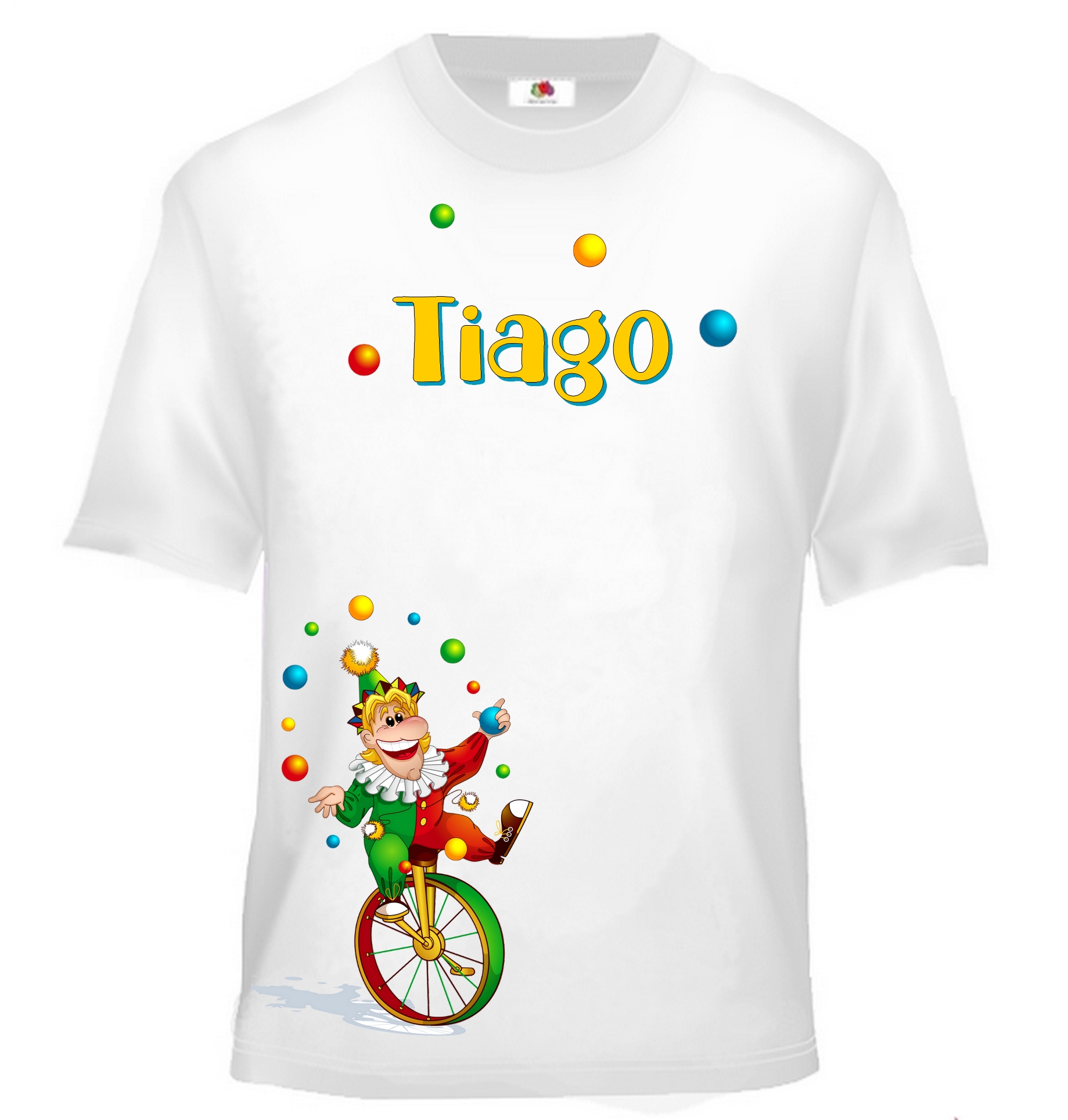 T-shirt enfant Cirque Jongleur personnalisé avec prénom au choix