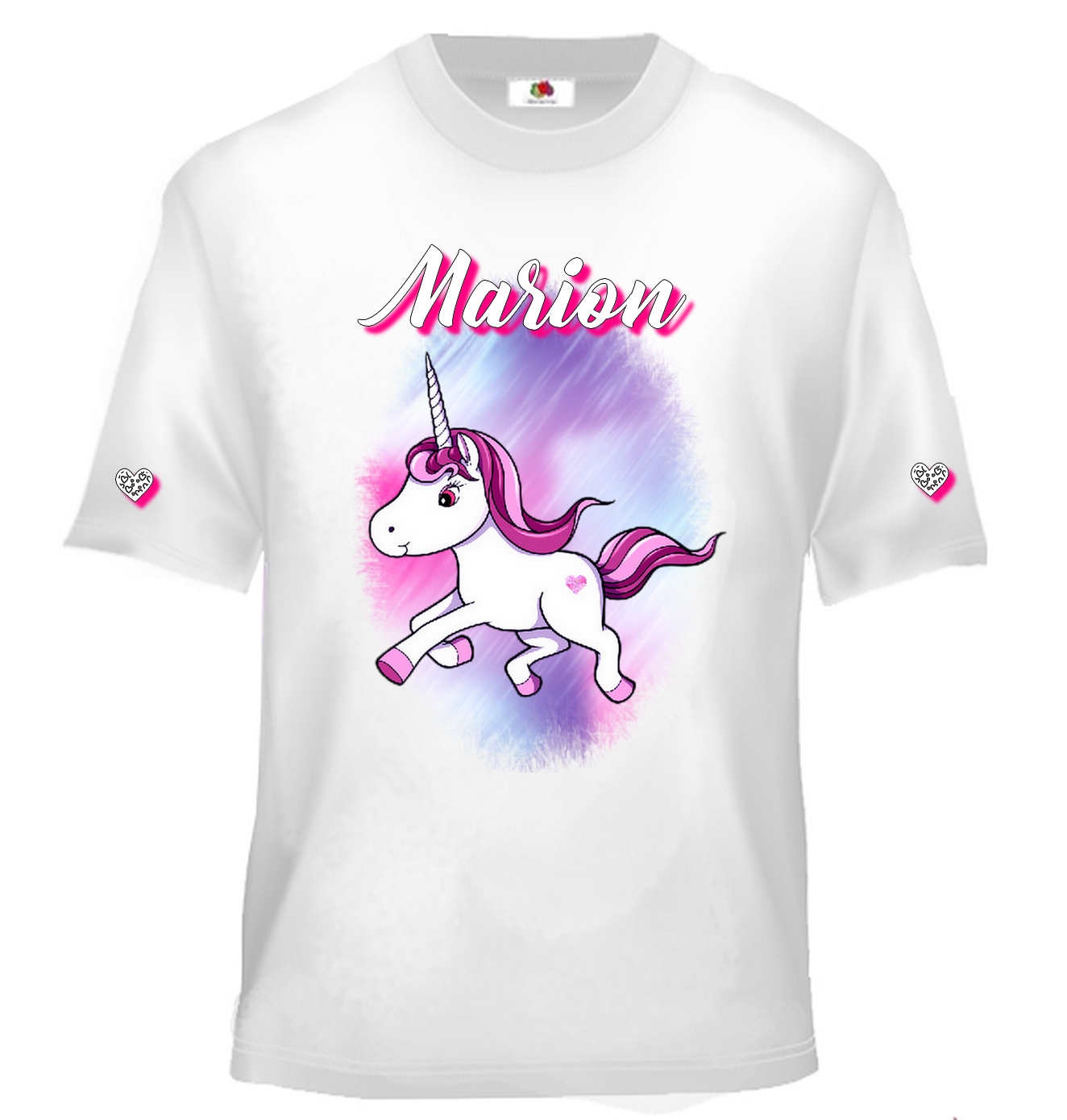 T-shirt enfant Licorne personnalisé avec prénom au choix