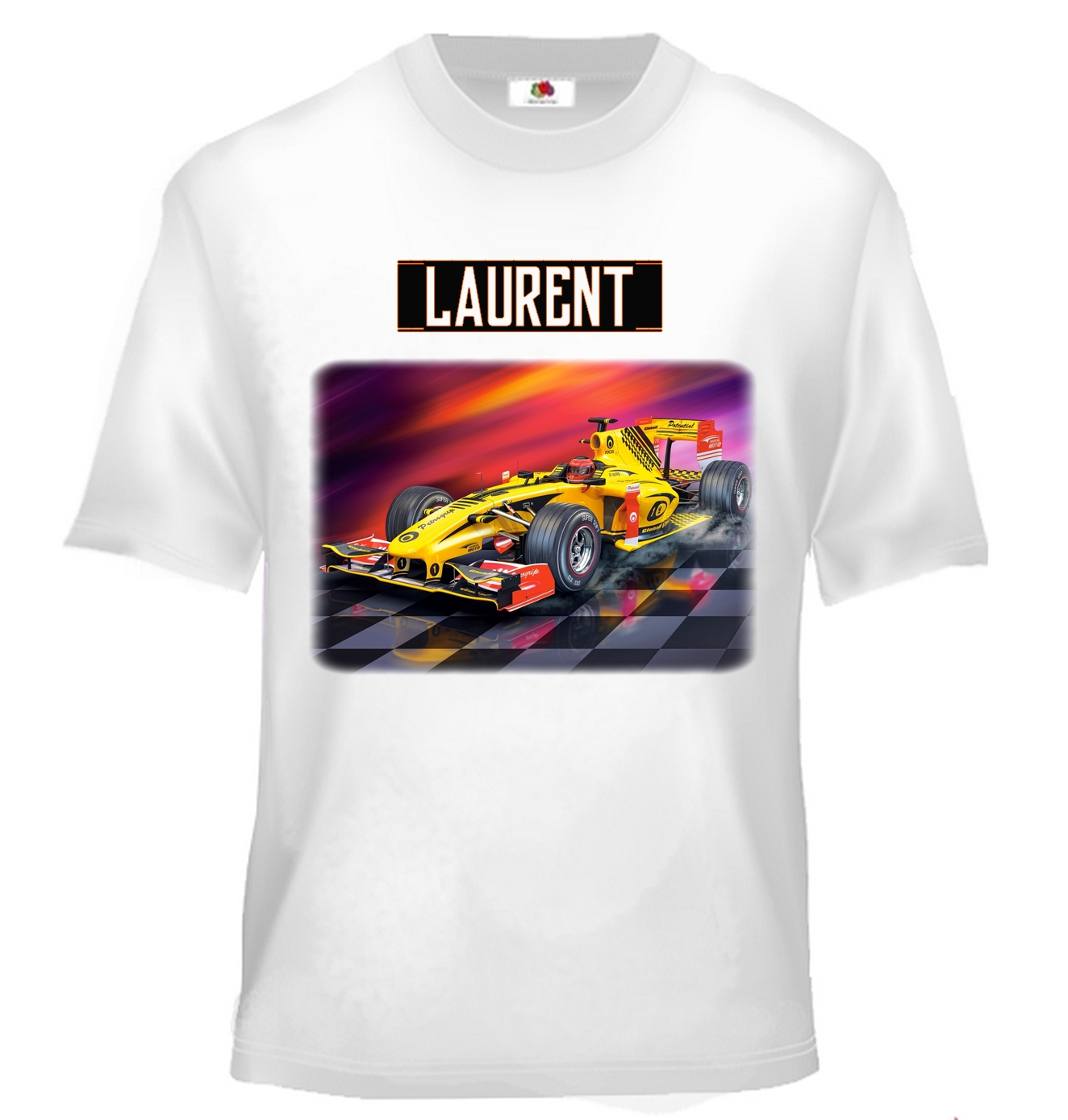 T-shirt enfant Formule 1 personnalisé avec prénom au choix