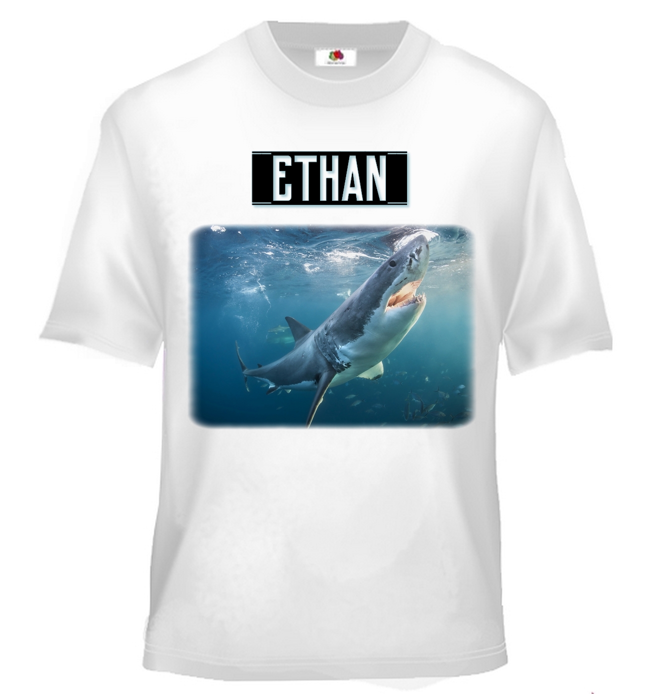 T-shirt enfant Requin personnalisé avec prénom au choix