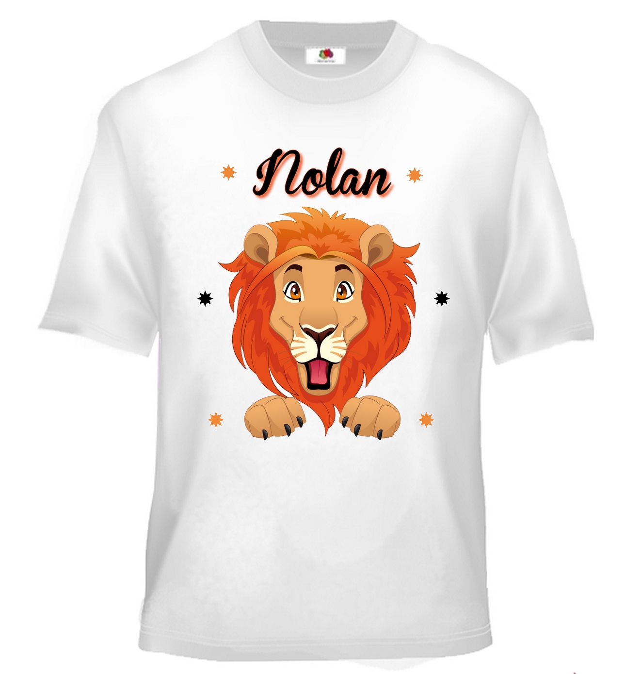 T-shirt enfant Lion personnalisé avec prénom au choix