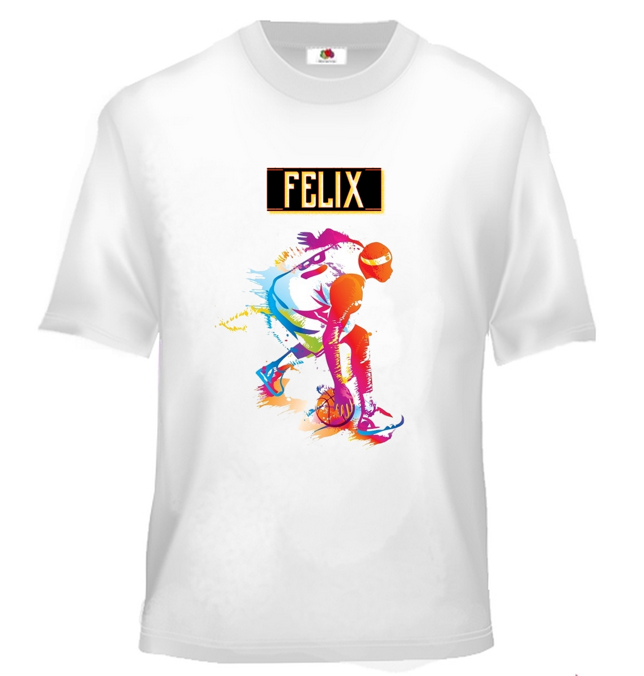 T-shirt enfant Basketball personnalisé avec prénom au choix