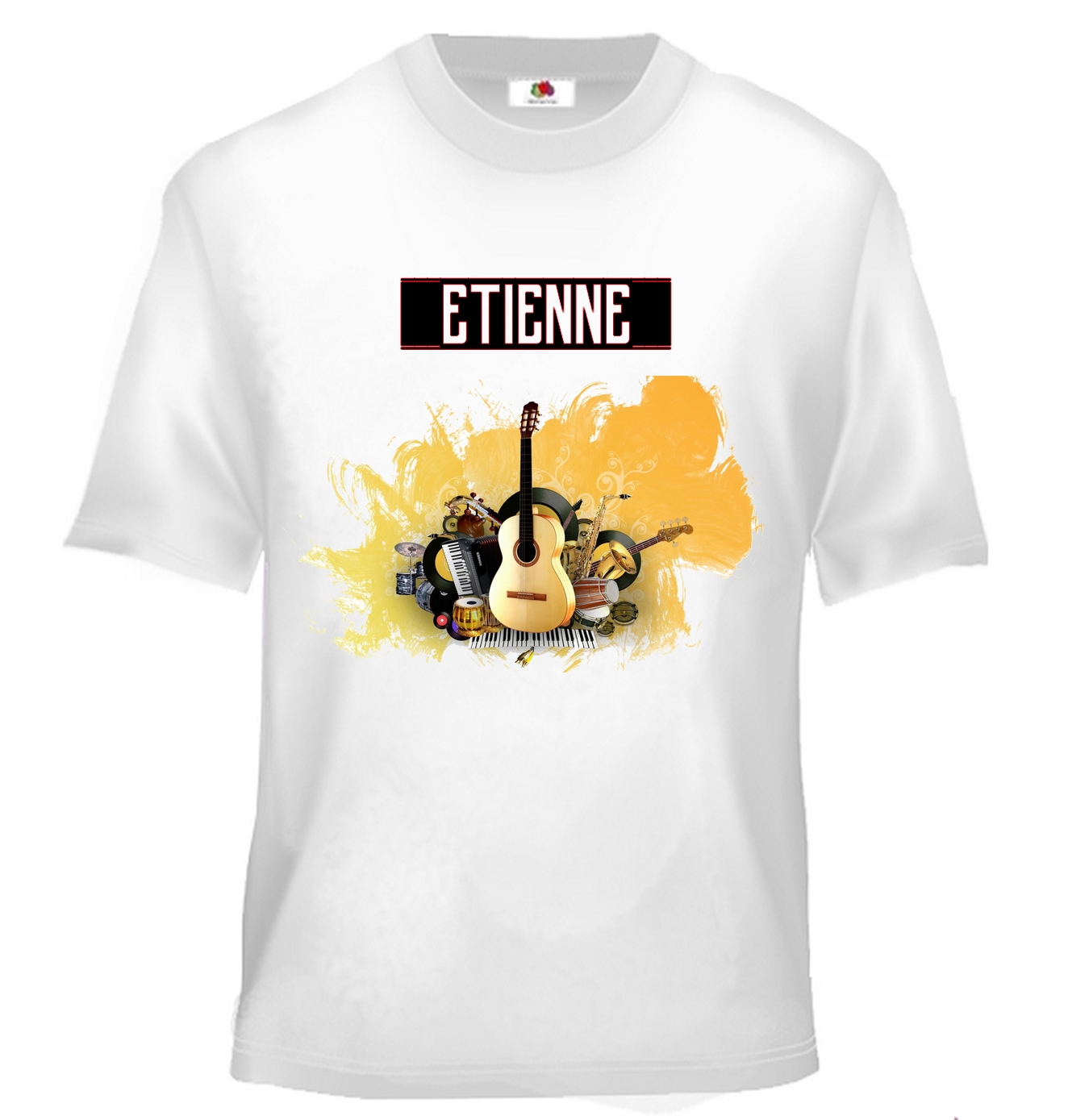 T-shirt enfant Musique Guitare personnalisé avec prénom au choix