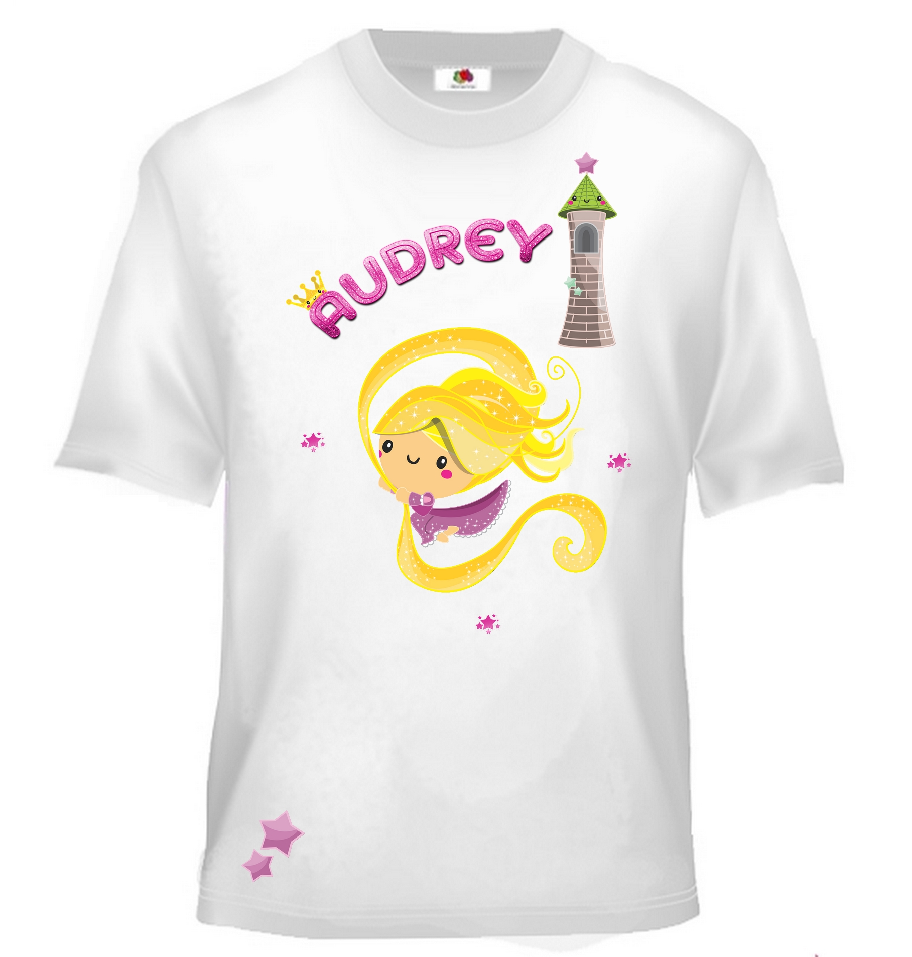 T-shirt enfant Princesse personnalisé avec prénom au choix