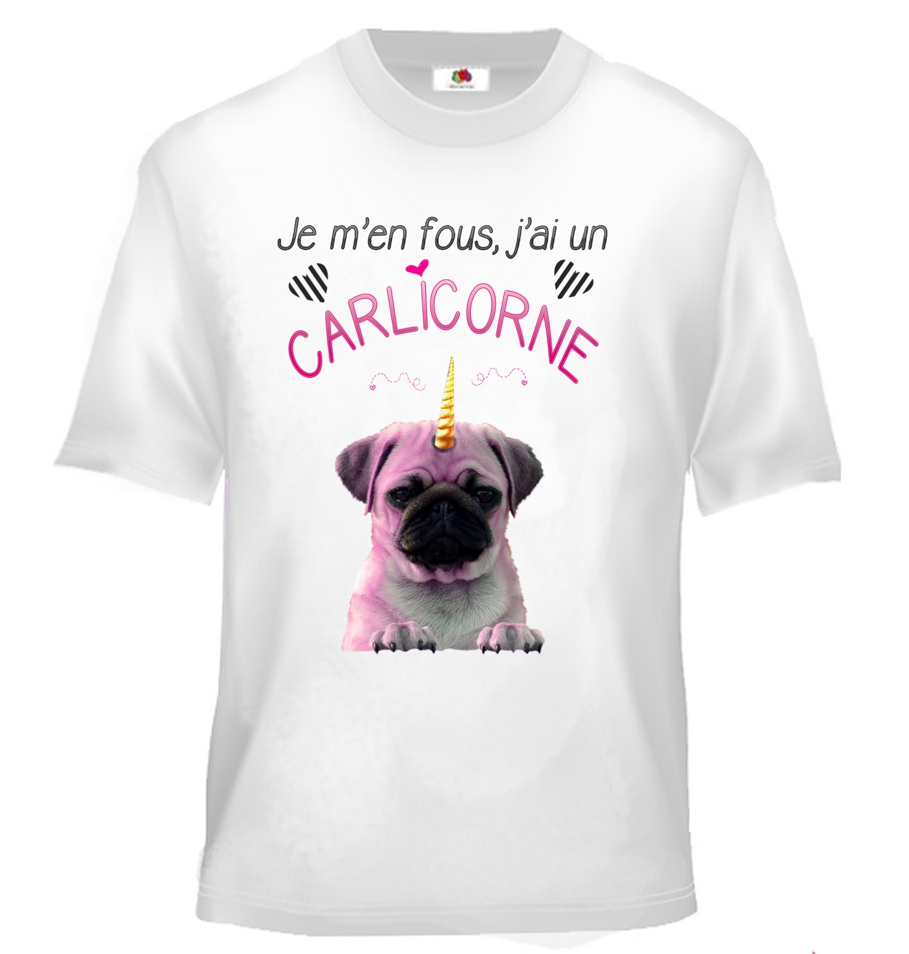 T-shirt enfant humour Carlin   licorne