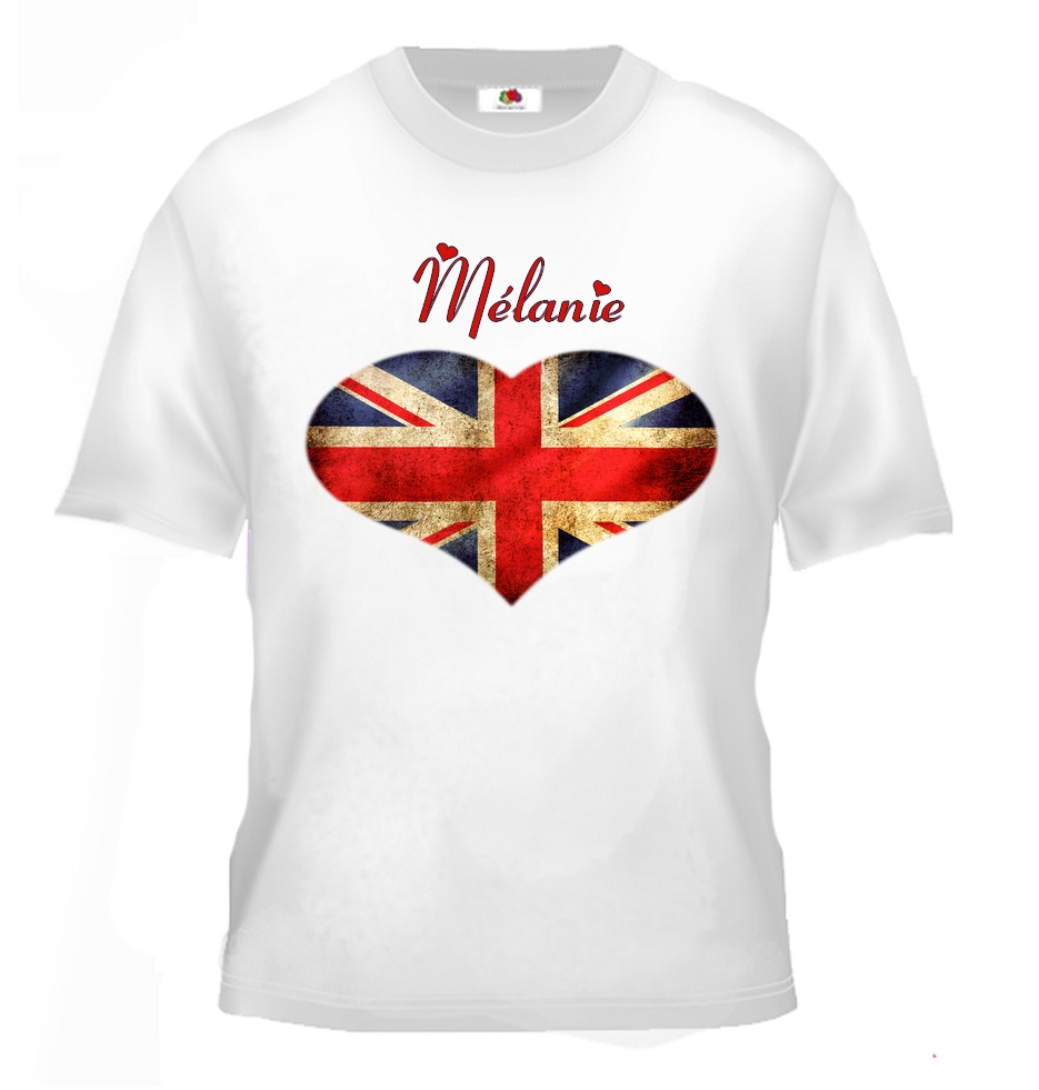 T-shirt enfant Anglais personnalisé avec prénom au choix