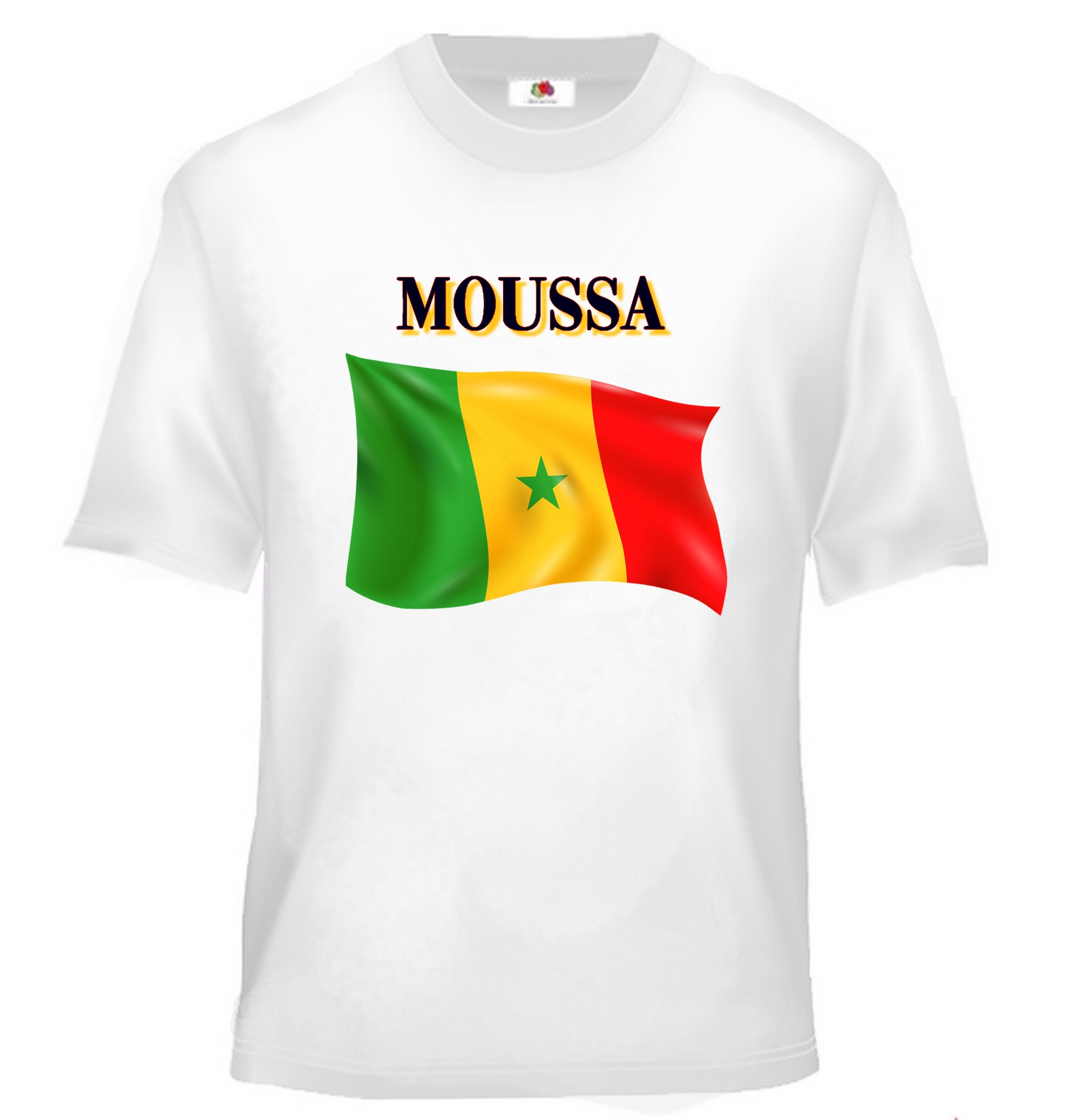 T-shirt enfant Sénégal personnalisé avec prénom au choix