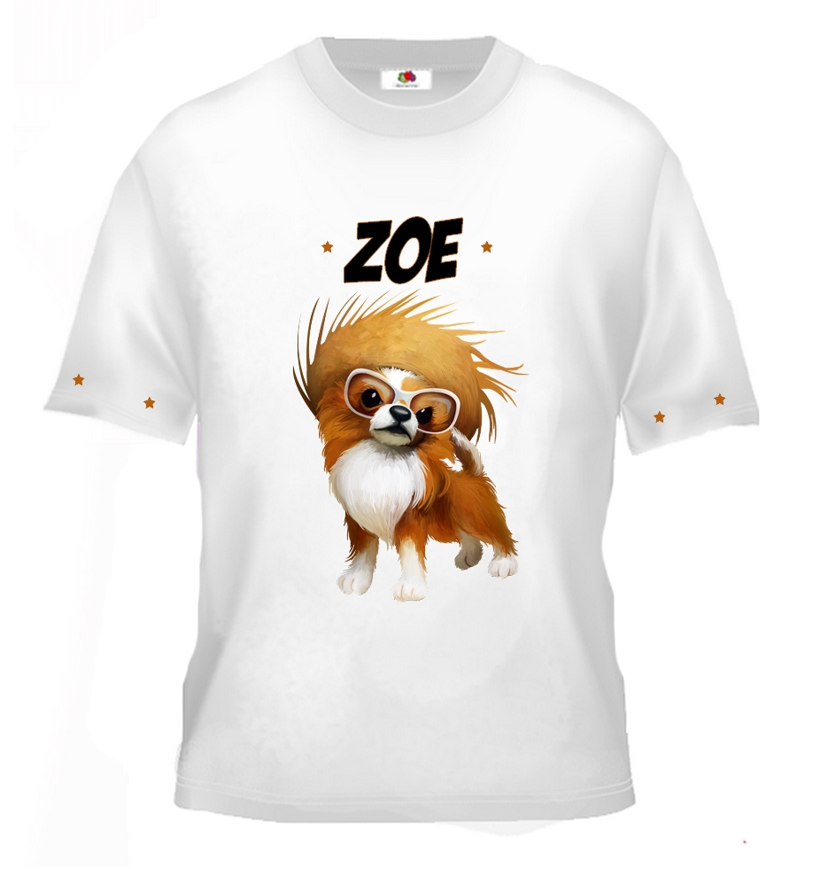 T-shirt enfant Chihuahua personnalisé avec prénom au choix