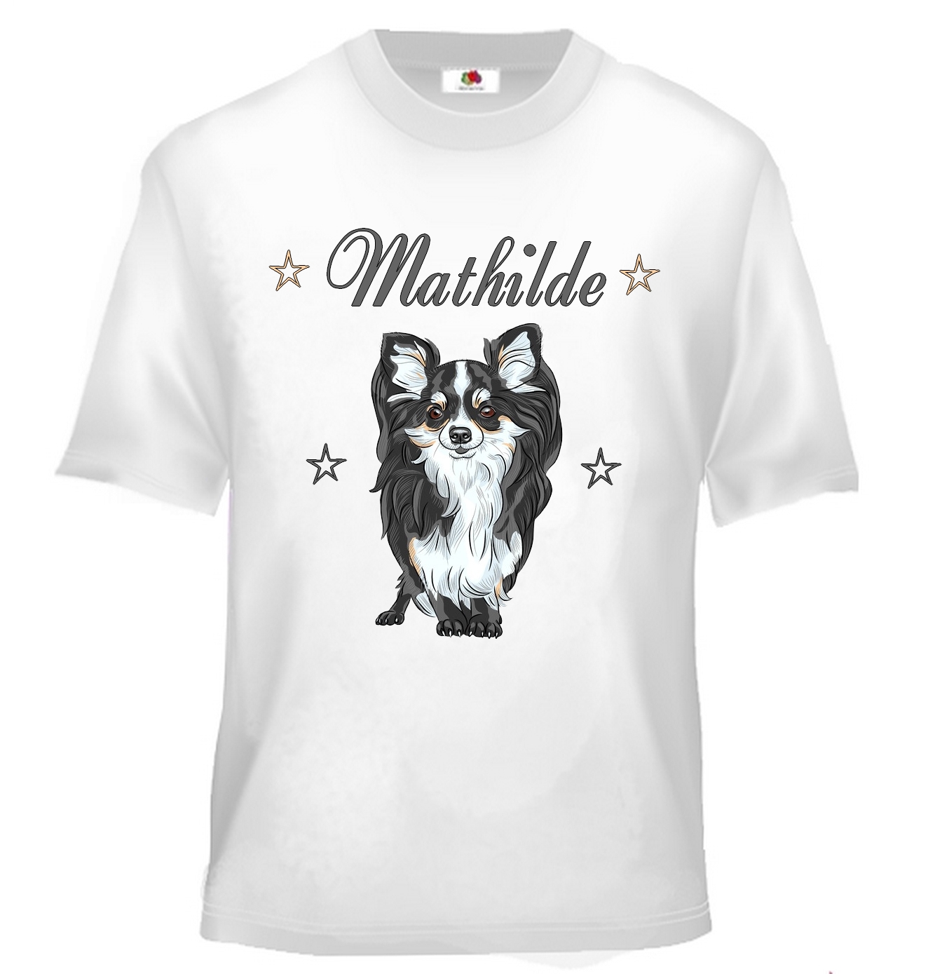 T-shirt enfant Chihuahua personnalisé avec prénom au choix