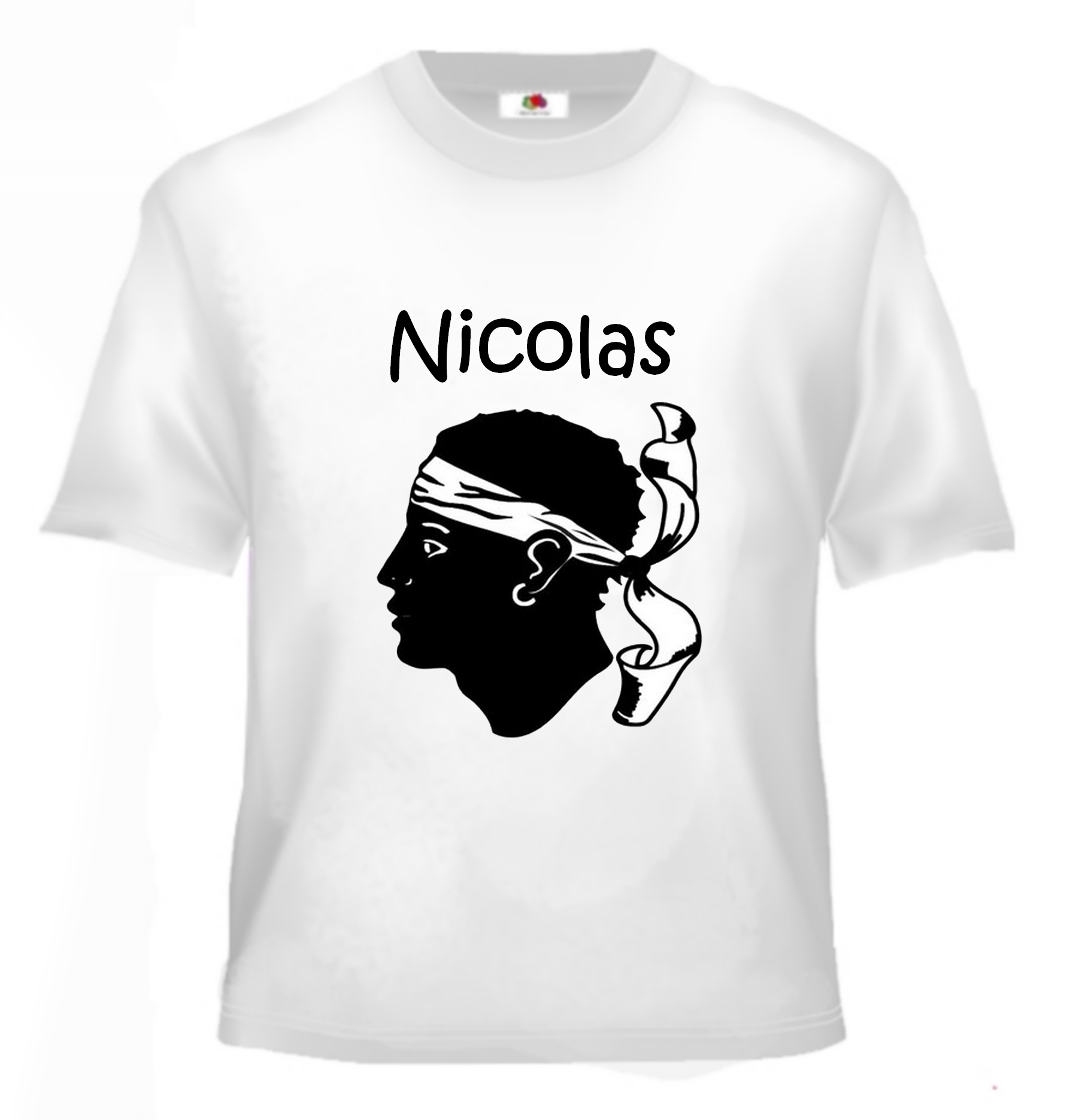 T-shirt enfant Corse personnalisé avec prénom au choix