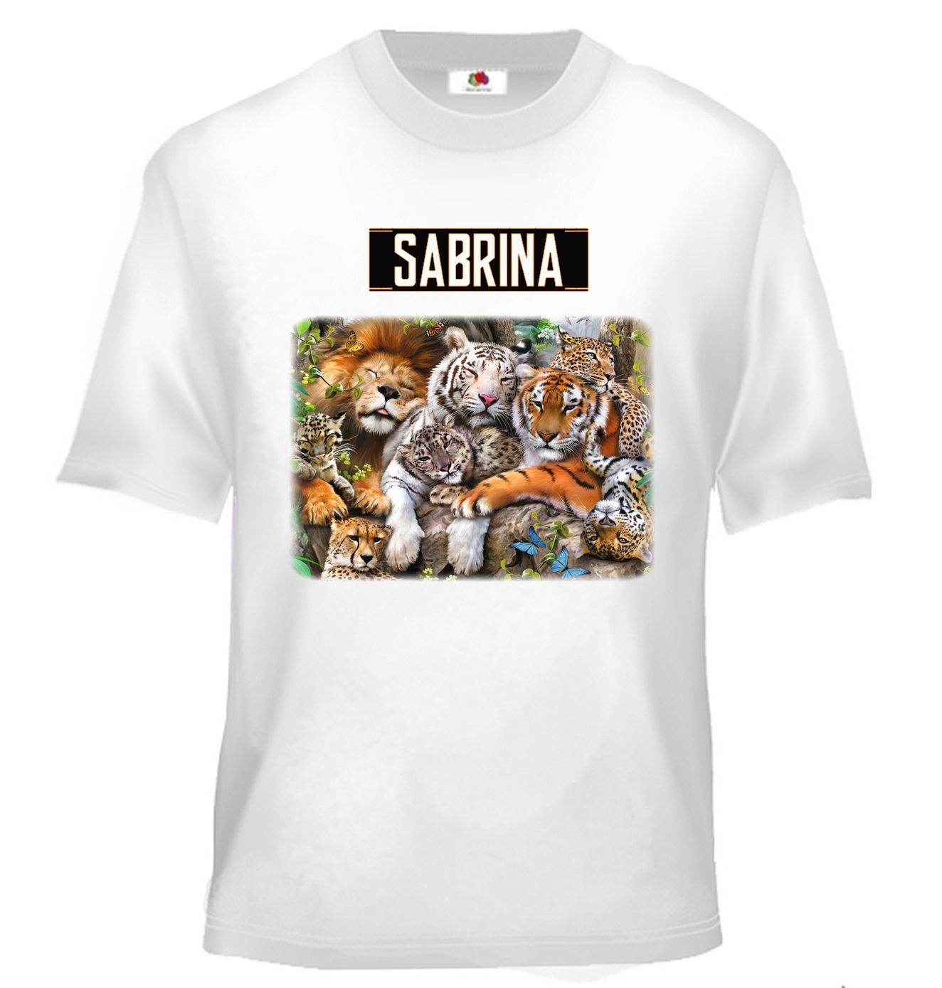 T-shirt enfant Félins personnalisé avec prénom au choix